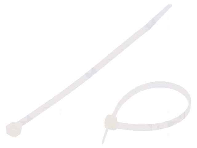 Kabelbinder; L: 160mm; W: 4,8mm; polyamide; 215,5N; natuurlijk Kabelbinder; L: 160mm; W: 4,8mm; polyamide; 215,5N; natuurlijk